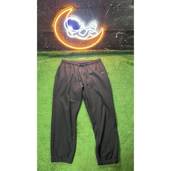 Vintage Nike Y2K Black Mens Sweatpants size XL Tapered Leg Embroidered Logo‎ - Picture 1 of 5